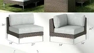 Обзор модульного садового комплекта LayinSun из 10 предметов: глубокий плетеный диван и стол с оч...