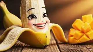 Sad Banana Gets Fed Juicy Mango | Hyper-Realistic ASMR | Cinematic Food Animation