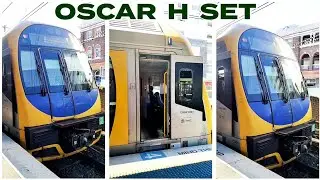 NSW Trainlink H set OSCAR train - Train interior and exterior views