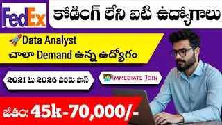 FedEx Company Data Analyst Job Openings 2025 || Data Analyst Jobs || Degree Pass Jobs 2026
