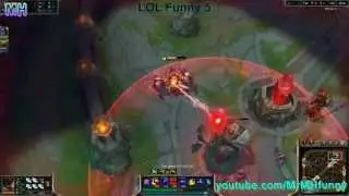 LOL Funny Moment 05 Malphite Super Tanker, Rammus and Hecarim speed racing