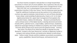 Research and identify the various threat actors of the digital world, including advanced persistent