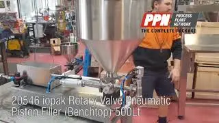 IOPAK Rotary Valve Pneumatic Piston Filler (Benchtop) GCGA 500 HRP [20546]