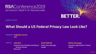 What Should a US Federal Privacy Law Look Like?