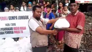 Rodja Peduli Lombok ,  membagikan sembako dll utk masyarakat jeringgo ,  gunung sari ,  lombok barat