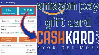 CashKaro.Com Get Your Cashback & Rewards as Amazon Pay Gift Cards  on CashKaro & Redeem on Amazon