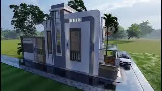 18x60 feet House Design #Elevation #3delevation  #lumion #3danimation #lumionwalkthrough