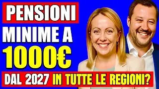 PENSIONI MINIME A 1000€ 👉 IN TUTTE LE REGIONI ITALIANE NEL 2027!? COS’È EMERSO.ECCO TUTTI I CALCOLI💰