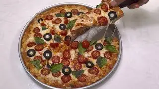 Gluten-Free Millet Sourdough Pizza | Commercial Style 12&rdquo; Crust #freecooking #sourdoughrecipe 