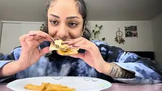 TURKEY BURGER MUKBANG w/ TOSTITOS SALSA VERDE CHIPS 