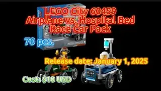 LEGO City 60459 - Airplane vs. Hospital Bed Race Car Pack | Complete Build & Review