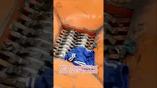 Waste clothes crusher/textile shredder/non-woven fabric recycling #crushing #recovery#shredding