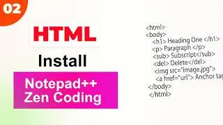 How to install notepad++ and add Zen Coding | HTML Full Course #html #tutorial #course #notepad