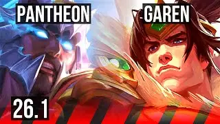 PANTHEON vs GAREN (TOP) | 49K damage, 7k gold comeback | EUNE Master | 26.1