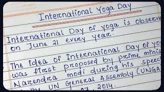 10 Lines on International Yoga Day | yoga day essay in english | International Yoga Day 2021