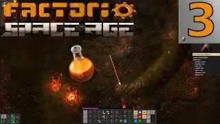 Slaying monsters on Vulcanus in Factorio Space Age [03]
