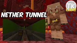 Building a Nether Rail Tunnel! Minecraft 1.16 TrackKing25 Twitch Live Stream (08/30/20)