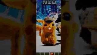 I Built REAL PIKACHU Pixel Art in Minecraft&hellip; Shockingly Accurate! ⚡🔥 #pikachu  #pokemon #pixelart