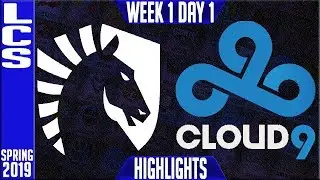 TL vs C9 Highlights | LCS Spring 2019 Week 1 Day 1 | Team Liquid vs Cloud 9