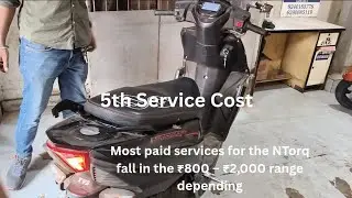 🔧 TVS NTorq 125 5th Service Cost | Full Review & Ownership Experience 📊