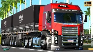 Pressão Bob Constellation Vtronic 33-480 (49 t) Dest-Embu das Artes Bitrem Guerra Ets2 V1.57