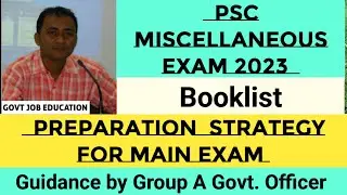 WBPSC Miscellaneous Main Exam Booklist & Preparation Strategy for 2025 from GOVT JOB EDUCATION ⬇️