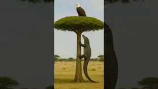 The eagle strikes back &mdash; what will happen to the crocodile? #eagle #crocodile