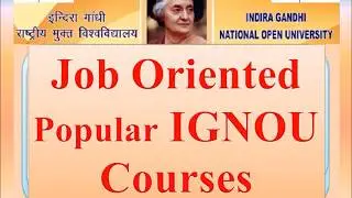 JOB ORIENTED IGNOU COURSES
