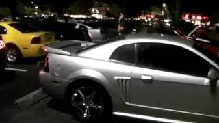 Dubsandtires.com 2004 Ford Mustang Cobra Silver Staggered Wheels Chrome Blower Blacked Out