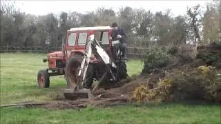 Zetor 5711 and McConnell Back Hoe at Work