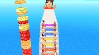 Pancake run 2021 HD levels 1-10 food mobile games android iOS