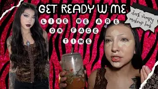 GRWM LIKE WE'RE ON FACETIME (dark vampy makeup, tiktok ban, gossip hehe, life updates.)