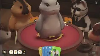 I played a card game in party animals