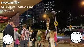 4K - 🇦🇺BROADBEACH AT NIGHT - GOLD COAST - Australia 🇦🇺