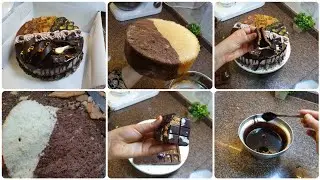 جناش الشيكولاتة الامع❗اشكال شيكولاتة للتزين❗شوكولاتة دبي محشية😋اسبونج ناحج❗تورتة ٢٥