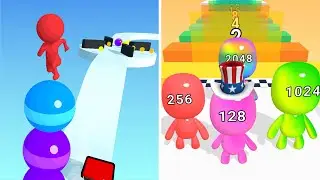 Stack Rider Vs Man Run 2048⚡️🔥💥Hack All Tiktok Levels 999999 Gameplay KETY53