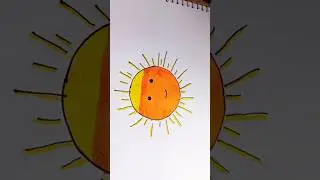 easy sun art 🎨 #sunart #sun #drawing #shortsvideo #shortsfeed #shorts