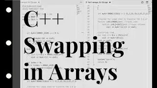 C++ Swapping Values in Arrays