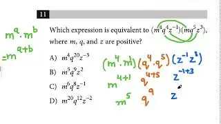 SAT: College Board Bundle 10, Q-11, which expression is equivalent to (....