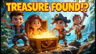 The Lost Treasure of Sparkle Island! 🌴🏴&zwj;☠️ #KidsStory #TreasureHunt #PirateAdventure
