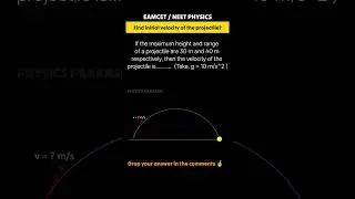 Find the initial velocity of the projectile? #physics #2025 #shorts