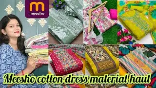 MEESHO LATEST UNSTITCHED DRESS MATERIAL HAUL AFFORDABLE COTTON DRESS MATERIAL