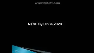 Syllabus of NTSE (2020-21)