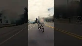 Squeezing through the wreck #cycling #critracing #adrenaline #bikelife #biking #wreck #critrace