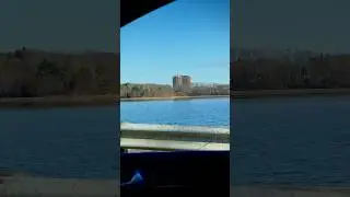 Beautiful drive in Spring around Chestnut Hill, Massachusetts