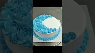 Easy Vanilla Cake Design 🍰 | Beautiful Flower Nozzle Decoration 🎂 #shorts #cake
