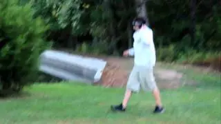 Alex Moeglin taking 150 paintballs in the back