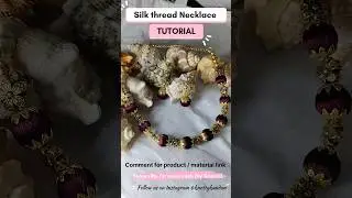 Handmade Silkthread Necklace Idea #diy #ideas #jewellery #viral #shorts #meesho #handmade #song #art