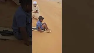 sandboarding in the UAE #desertsafari #dubai #thingstodoindubai #familyfun