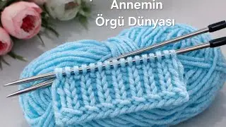 Эта схема вязания на двух спицах — просто шедевр! 😍 Так просто, так стильно — все так вяжут!